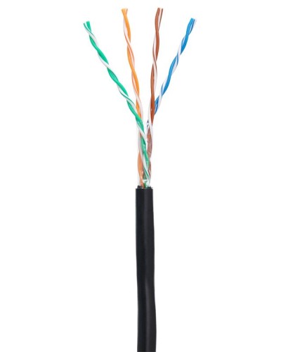 U/UTP 4pair, Cat5e, Out, PE (EC-UU004-5E-PE-BK-1). Кабель «витая пара» (LAN) для структурированных систем связи. NETLAN в Бийске