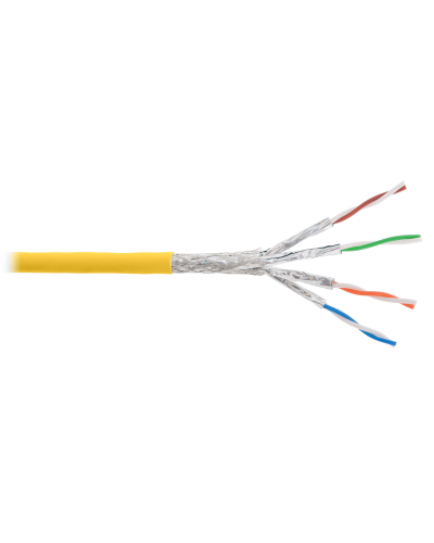 S/FTP, 4pair, Cat7a, Solid, In, LSZH (NKL 4375C-YL). Кабель «витая пара» (LAN) для структурированных систем связи. NIKOLAN в Бийске