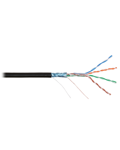 F/UTP 4pair, Cat5e, Solid, Out, PVC (NMC 2200B-BK). Кабель «витая пара» (LAN) для структурированных систем связи. NIKOMAX в Бийске