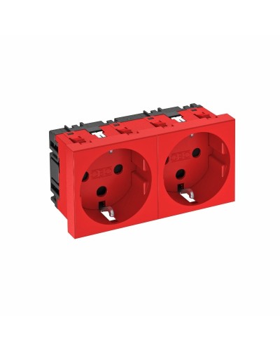 STD-D0 SRO2, (6120028). Розетка 0° двойная 2х2К+З, со шторками, 16А 250В красная. OBO Bettermann в Бийске