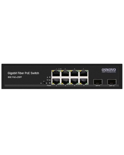 SW-80802(150W). Промышленный PoE коммутатор Gigabit Ethernet на 10 портов. OSNOVO в Бийске