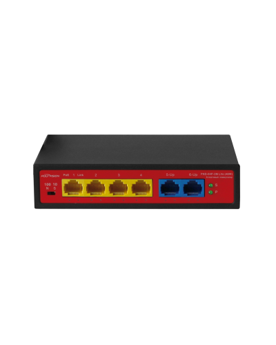 PND-04P-2M Lite (48W). Коммутатор неуправляемый 6-портовый с функцией PoE. Polyvision в Бийске