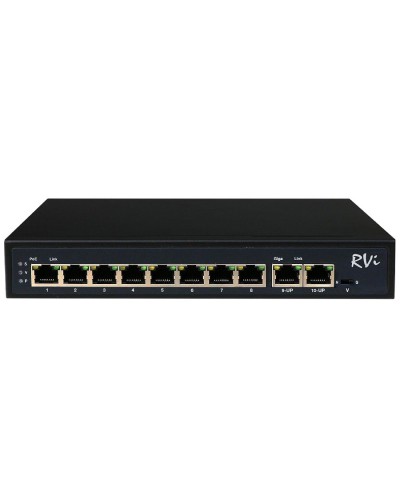 RVi-1NS08F-2T (1G). Коммутатор с питанием по PoE. RVi в Бийске
