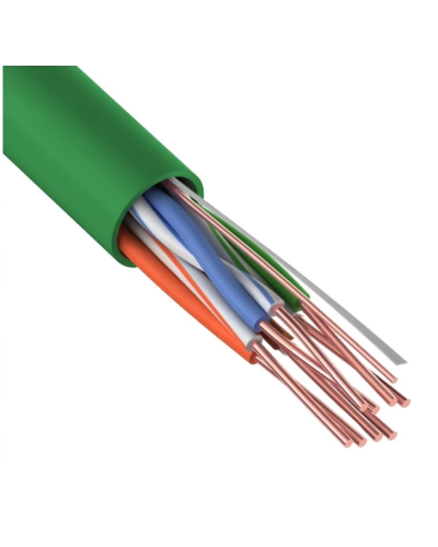 U/UTP, CAT 5e, нг(А)-LSLTx, 4х2х0,52мм, 24AWG, INDOOR, SOLID, зеленый, 305м REXANT (01-0061). Кабель «витая пара» (LAN) для структурированных систем связи. Rexant в Бийске
