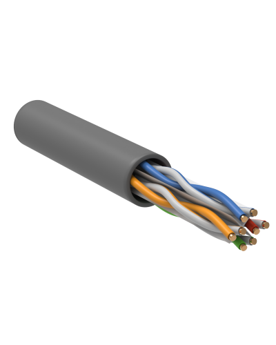 U/UTP, CAT 6, ZH нг(А)-HF, 4PR, 23AWG, INDOOR, SOLID, серый, 305 м, REXANT (01-0067). Кабель «витая пара» (LAN) для структурированных систем связи. Rexant в Бийске