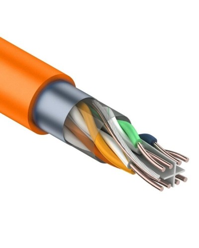 F/UTP, CAT 6, ZH нг(А)-HF, 4PR, 23AWG, INDOOR, SOLID, оранжевый, 305 м, REXANT (01-0151). Кабель «витая пара» (LAN) для структурированных систем связи. Rexant в Бийске