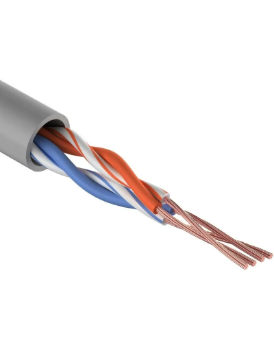 U/UTP, CAT 5e, PVC, 2PR, 24AWG, INDOOR, STRANDED, серый, 305м REXANT (01-0026). Кабель «витая пара» (LAN) для структурированных систем связи. Rexant в Бийске