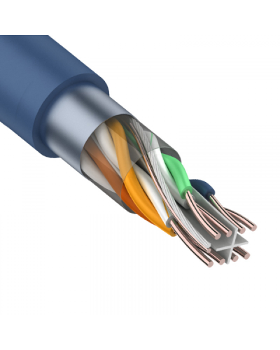 F/UTP, CAT 6, PVC, 4PR, 23AWG, INDOOR, SOLID, синий, 305 м, REXANT (01-0147). Кабель «витая пара» (LAN) для структурированных систем связи. Rexant в Бийске