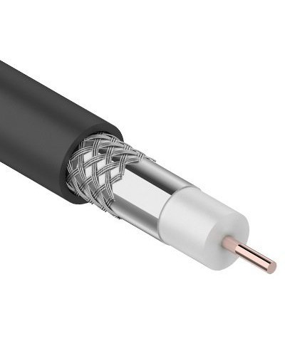 RG-6U, 75 Ом, CCS/Al/Al, 64%, 100 м OUTDOOR. REXANT (01-2202). Кабель коаксиальный радиочастотный. Rexant в Бийске