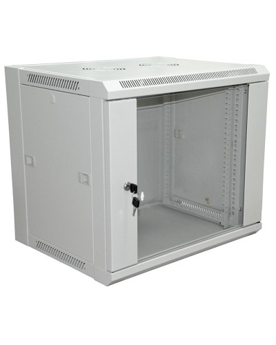 Шкаф телекоммуникационный 19 настенный 18U 600×600×964 мм (ШxГxВ) - передняя дверь стекло, боковые стенки съемные (разобранный) RAL 7035 (04-2224). Шкаф телекоммуникационный 19 настенный 18U. Rexant в Бийске