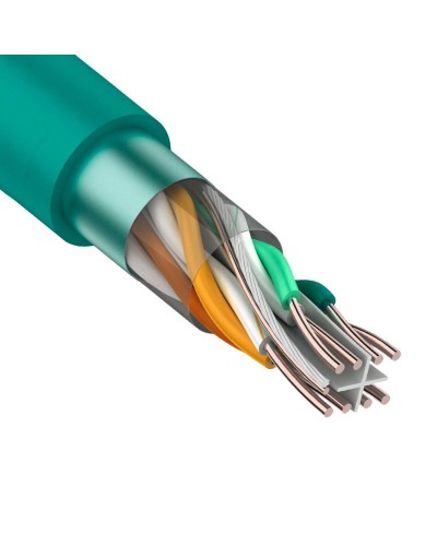 F/UTP, CAT 6, нг(А)-LSLTx, 4х2х0,575мм, 23AWG, INDOOR, SOLID, зеленый, 305м REXANT (01-0171). Кабель «витая пара» (LAN) для структурированных систем связи. Rexant в Бийске