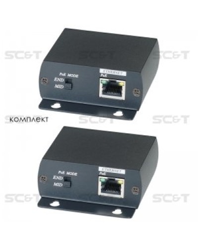 IP01P. Удлинитель Ethernet с PoE. SC&T в Бийске