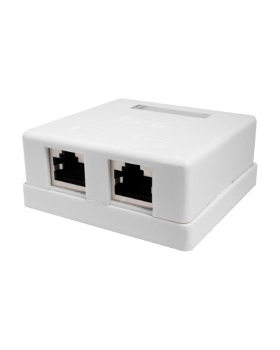 Розетка настенная RJ-45, 8P8C, Cat.5e, 2 порта, FTP (10-0308). Компьютерная розетка. SUPRLAN в Бийске