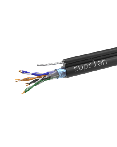 FTP Cat.5e 4x2xAWG24 Cu PE Outdoor T-FG8 (трос) Median (01-1035-1). Кабель «витая пара» (LAN) для структурированных систем связи. SUPRLAN в Бийске