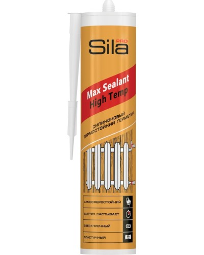 Герметик Sila PRO Max Sealant, High Temp, термостойкий, 280 мл. Герметик силиконовый термостойкий, красный. Sila в Бийске