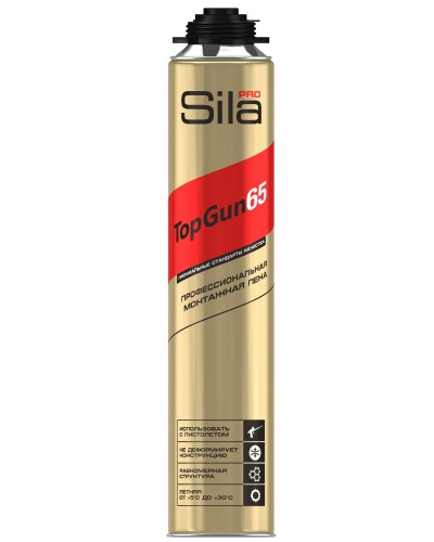 Пена монтажная Sila Pro TopGun 65, 875 мл. Пена монтажная. Sila в Бийске