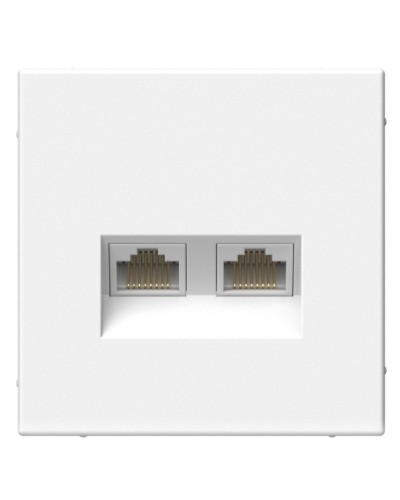 ArtGallery розетка двойная RJ45, кат. 6Е, скрытой установки, механизм, белый (GAL000188). Розетка компьютерная. Systeme Electric в Бийске