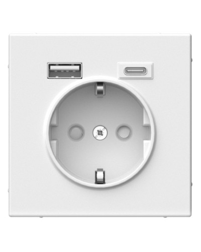 ArtGallery розетка 1-местная с USB тип-A+C, скрытой установки, механизм, белый (GAL000132). Розетка с USB. Systeme Electric в Бийске