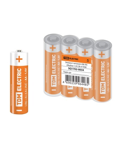 LR6 AA Alkaline 1,5V SR-4 TDM (SQ1702-0034). Элемент питания. TDM ЕLECTRIC в Бийске