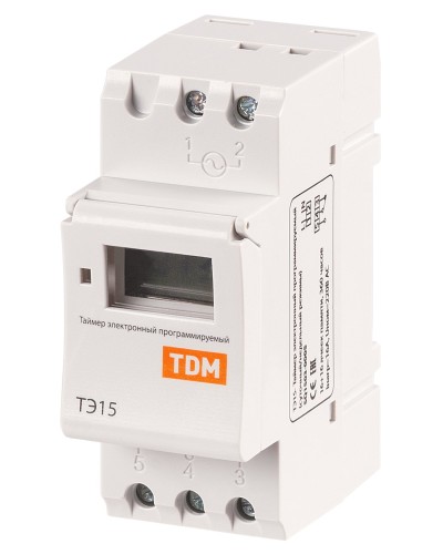 ТЭ15-1мин/7дн-16on/off-16А-DIN TDM (SQ1503-0005). Таймер электронный. TDM ЕLECTRIC в Бийске