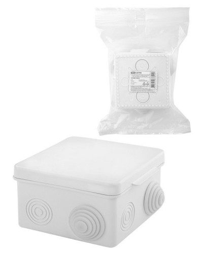 Коробка ОП 80х80х50мм, крышка, IP54, 7вх., белая (SQ1401-0922). Распаячная коробка. TDM ЕLECTRIC в Бийске
