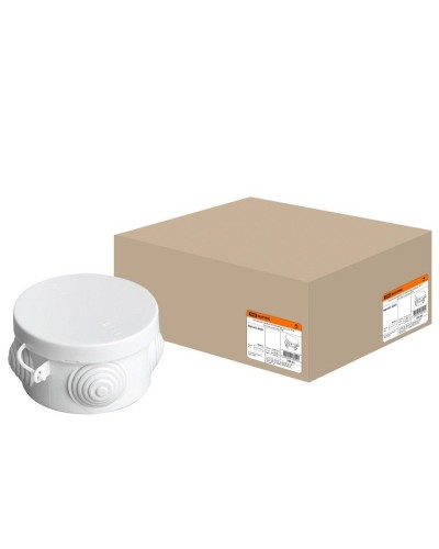 Коробка ОП D65х40мм, крышка, IP54, 4вх. (SQ1401-0501). Распаячная коробка. TDM ЕLECTRIC в Бийске