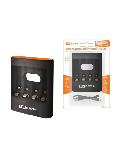 Зарядное устройство 36044 (3600mA 4слота АА/ААА 4 кан.USB) (SQ1702-0100). Зарядное устройство. TDM ЕLECTRIC в Бийске