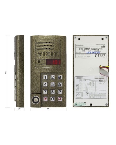 БВД-SM101TCPL. Вызывная панель цветная. VIZIT в Бийске