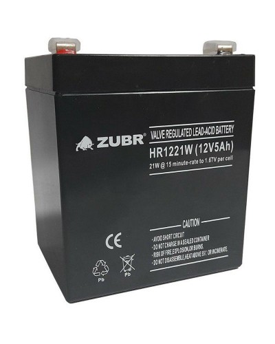 ZUBR HR 1221W (12V, 5Ah). Аккумулятор герметичный свинцово-кислотный. ZUBR в Бийске