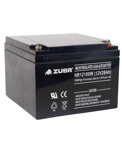 ZUBR HR 12100W (12V, 28Ah). Аккумулятор герметичный свинцово-кислотный. ZUBR в Бийске