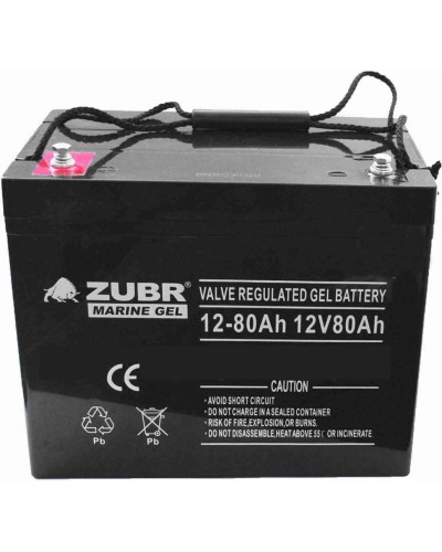 ZUBR MARINE GEL NPG 12-80 (12V, 80Ah). Аккумулятор герметичный свинцово-кислотный. ZUBR в Бийске