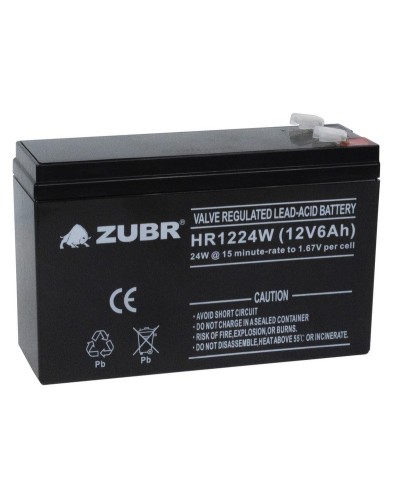 ZUBR HR 1224W (12V, 6Ah). Аккумулятор герметичный свинцово-кислотный. ZUBR в Бийске