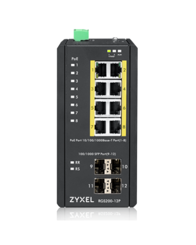 RGS200-12P-ZZ0101F. Промышленный L2 PoE+ коммутатор. ZYXEL в Бийске