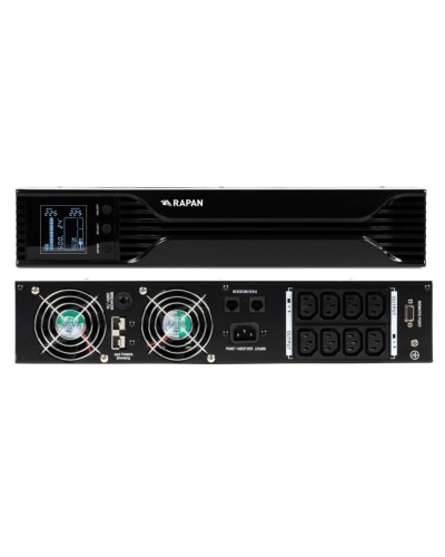 RAPAN-UPS 1000 RACK+2х9Ah (RAPAN-UPS 1000-RACK-IN-2х9-E) (8958). Бесперебойный источник питания. Бастион в Бийске
