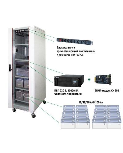 SKAT UPS 10000 SNMP (484). Комплекс бесперебойного питания. Бастион в Бийске