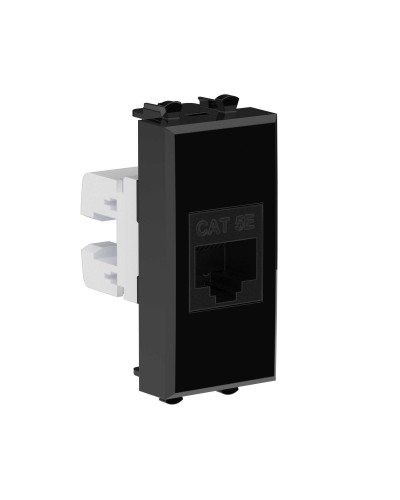 Розетка RJ-45, кат.5E, Avanti, 1 модуль, черный квадрат (4402661): Розетка компьютерная модульная в Бийске