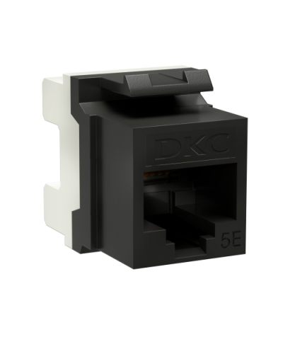 Модуль Keystone RJ45 CAT5E, 180 градусов, черный (RNK5EU180BK): Модуль неэкранированный в Бийске