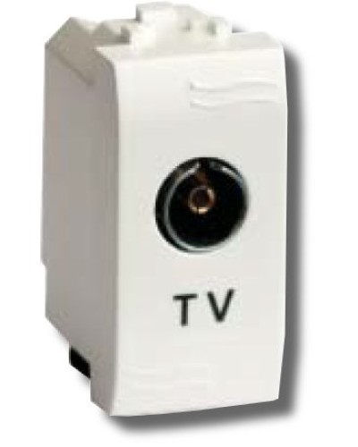 Розетка TV универсальная Brava 1 модуль белая (76721B): Розетка TV в Бийске