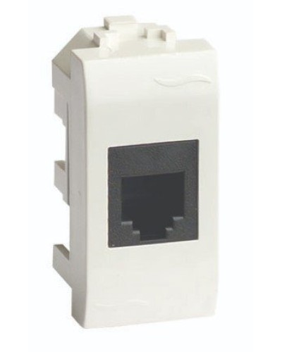 Розетка RJ-45 Brava 1 модуль слоновая кость (75654S): Розетка компьютерная с одним разъёмом в Бийске