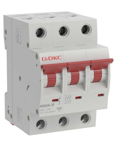 YON max MD63N 3P 25А 6кА C (MD63N-3PC25). Автоматический выключатель. ДКС в Бийске