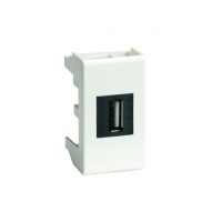 Розетка USB 2.0 Brava 1 модуль слоновая кость (75200S): Розетка USB