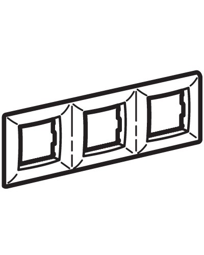 Рамка на 2+2+2 модуля (трехместная), белая (75013W): Рамка трехместная, Brava в Бийске