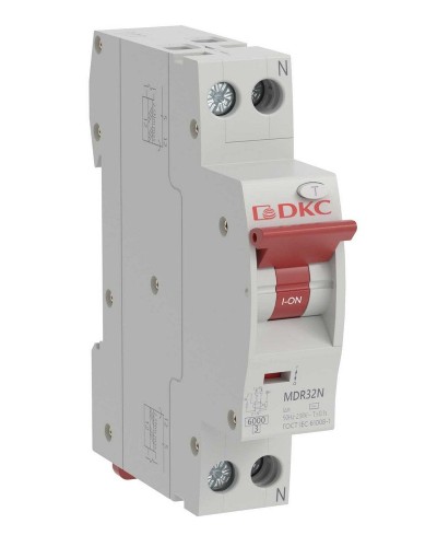 YON max MDR, 1P+N, 30mA, 10A, 6kA, А (MDR32N-1N2C10-A). Компактный автоматический выключатель дифференциального тока. ДКС в Бийске