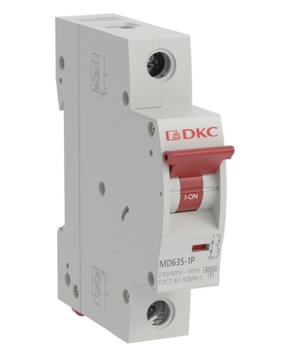 YON max MD63S 1P 6А 4,5кА C (MD63S-1PC6). Автоматический выключатель. ДКС в Бийске
