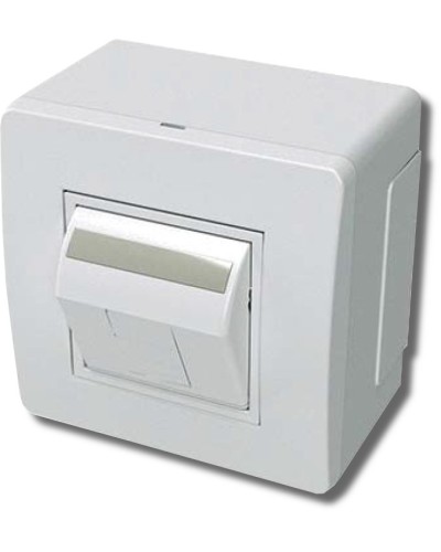 Коробка в сборе с 1 розеткой RJ45, кат.5е, белая (10665): Коробка в сборе в Бийске