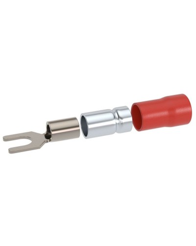 Наконечник вилочный НВИ 0,25-1,5 М5 (D5,3мм) (100 шт) (2A15P-DS-PVC). Наконечник вилочный с изолированным фланцем ПВХ, двойная гильза. ДКС в Бийске