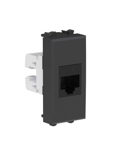 Розетка RJ-45, кат.5E, Avanti, 1 модуль, черный матовый (4412661): Розетка компьютерная модульная в Бийске