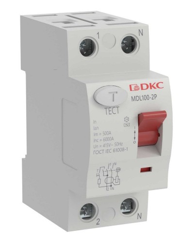 YON MAX MDL100 ВДТ, 2P, 10mA, 25A, АС (MDL100-2P1-25-AC). Автоматический выключатель дифференциальный (УЗО). ДКС в Бийске