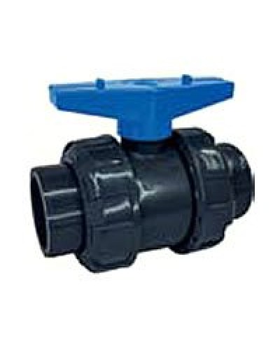 Ecoplast кран шаровый d25 (уплотнение TPV, остальное EPDM) с муфтовым окончанием (49447). Кран шаровый. Экопласт в Бийске