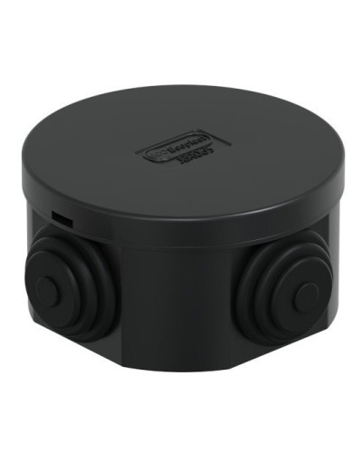 Коробка JBR065 D=65х35, 4 вых., IP44, черная (44004BL-1). Коробка монтажная. Экопласт в Бийске